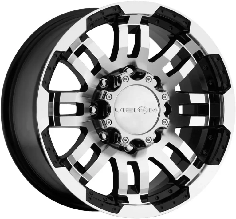 Vision Warrior 375 Gloss Black Machined Face Wheel (17x8.5inch, 8x165.1mm)